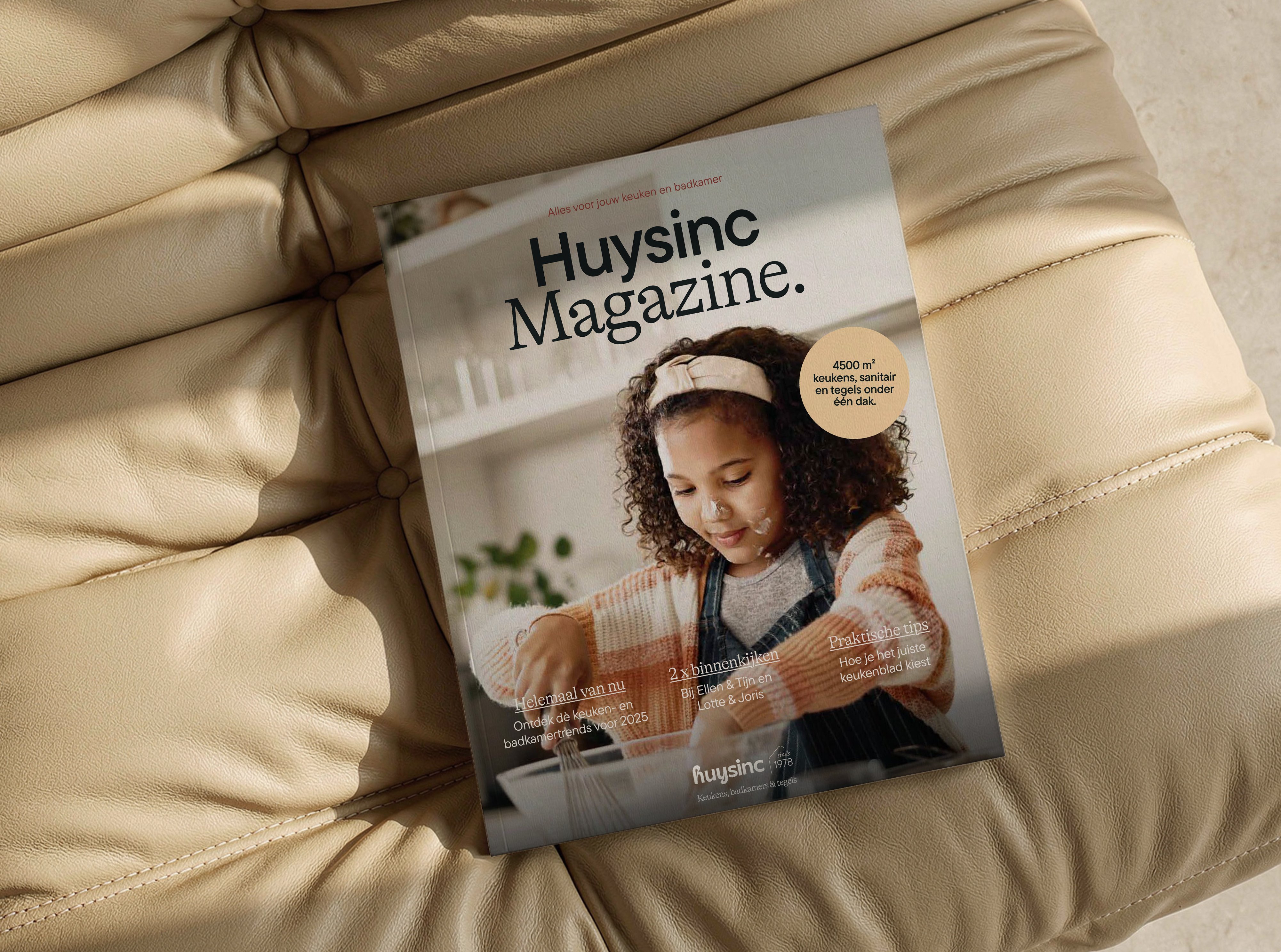 Huysinc magazine on a couch