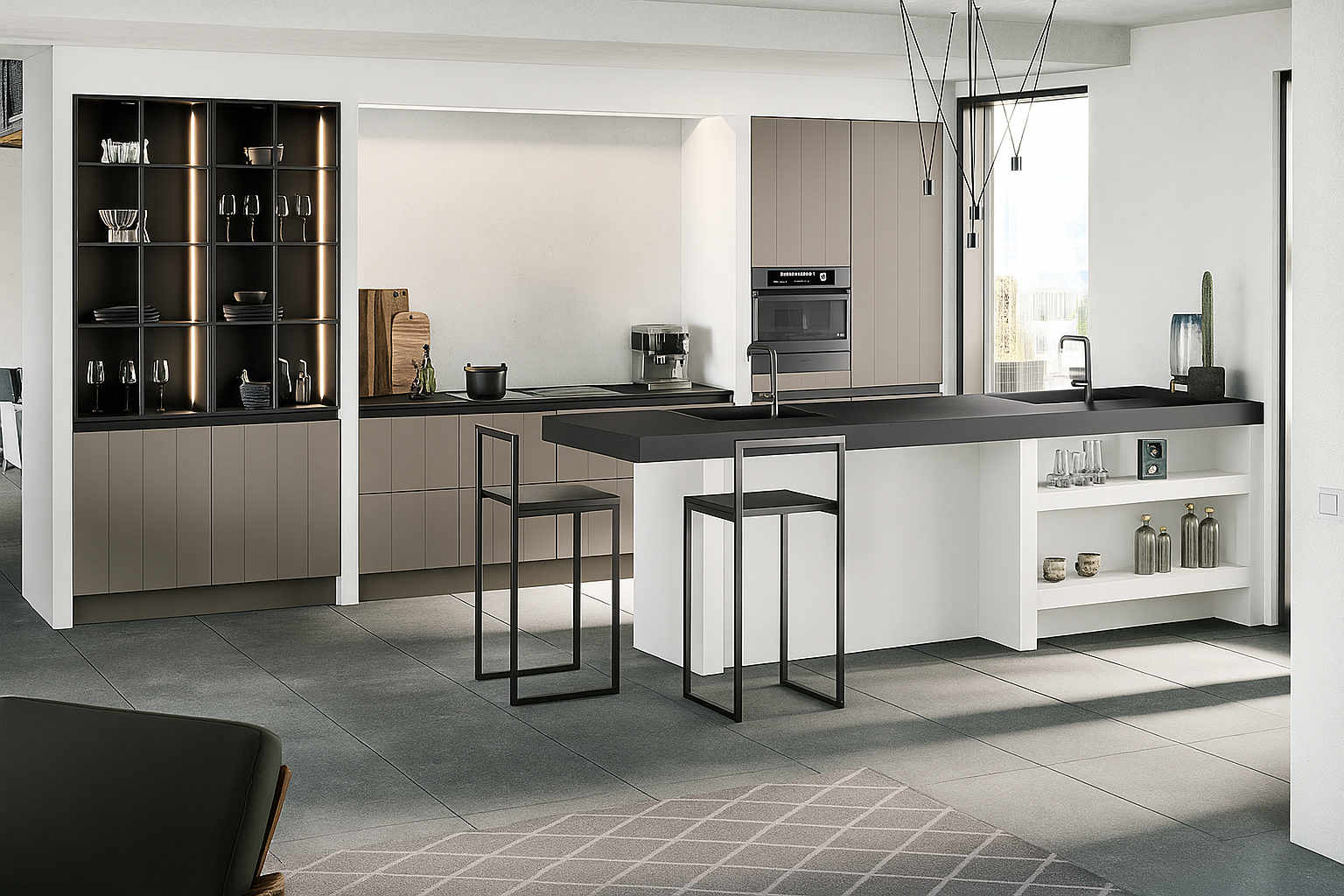Taupe keuken