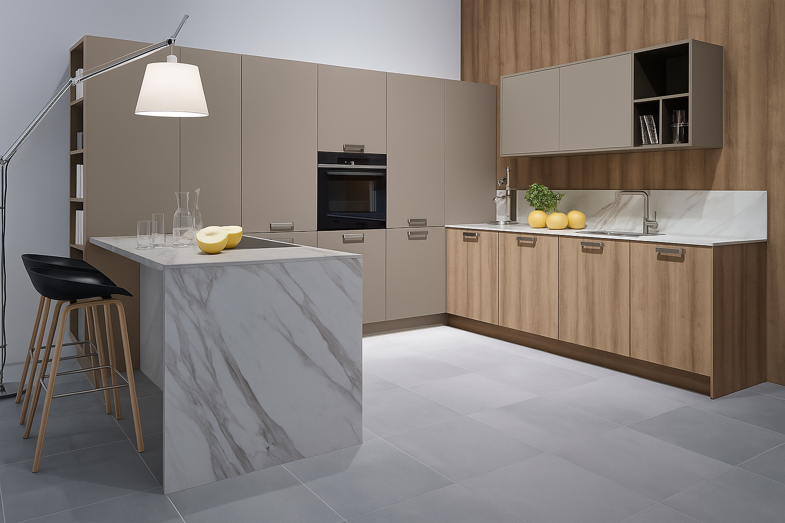 Taupe keuken