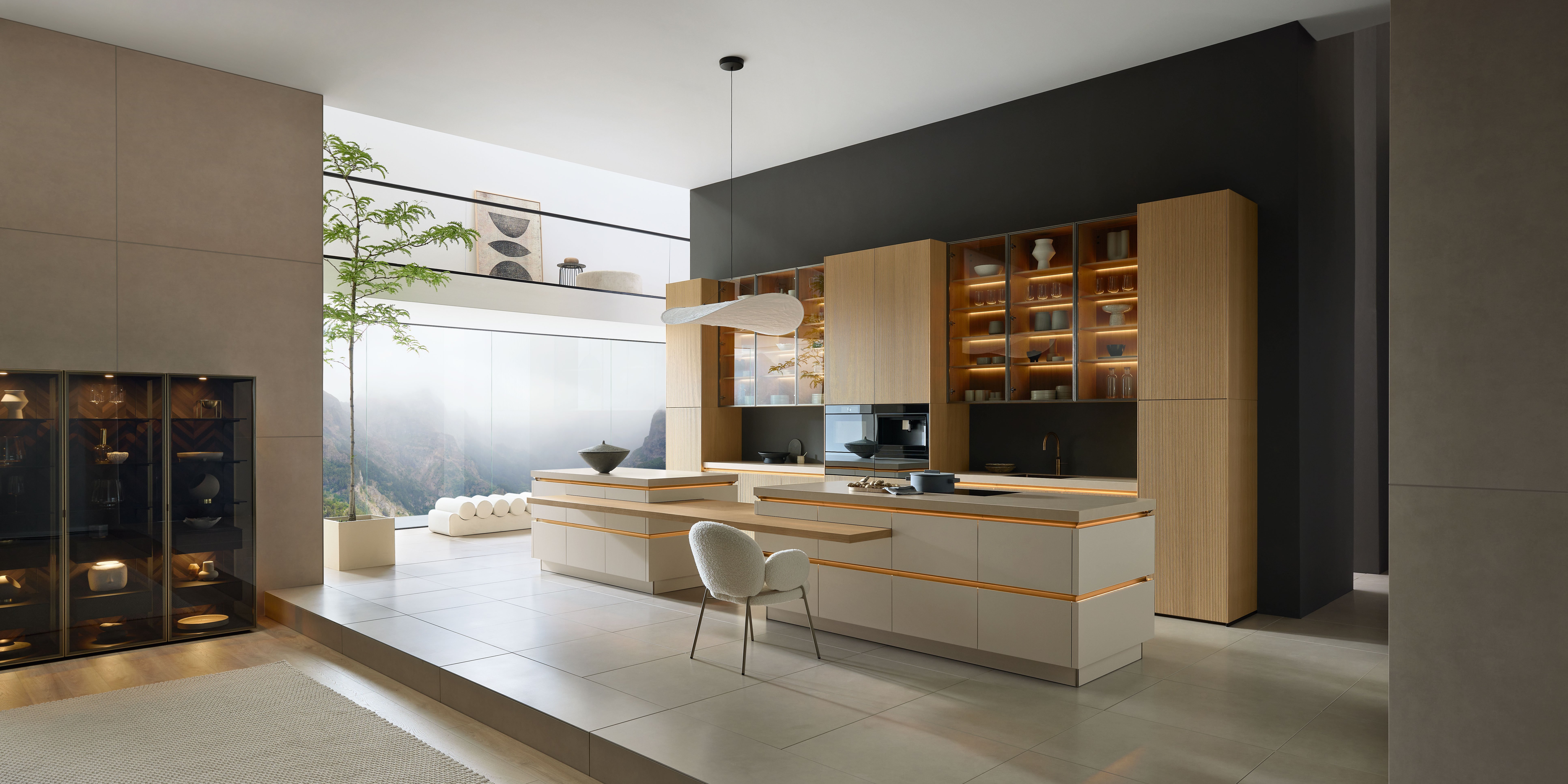 Witte houten i-luminate keuken